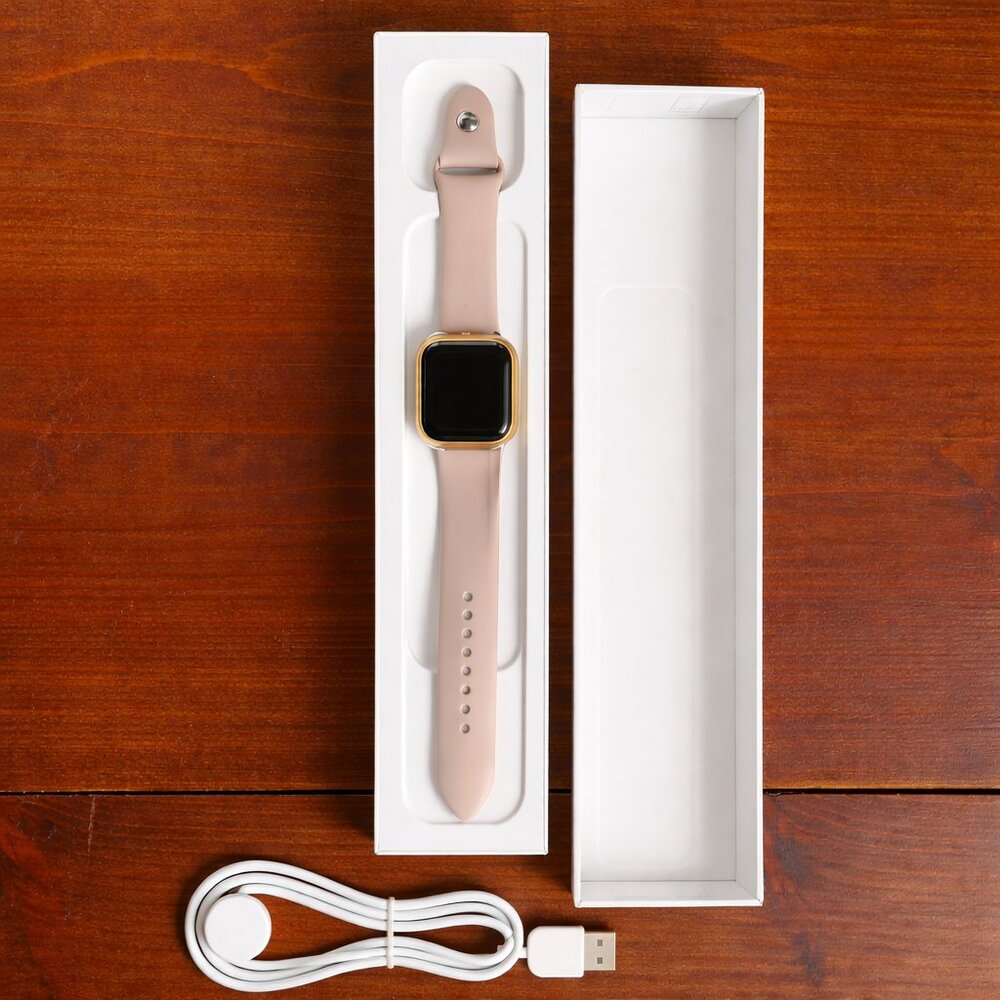 Apple Watch Series 6 40mm Gold Case Mauve Band + Charger Bundle